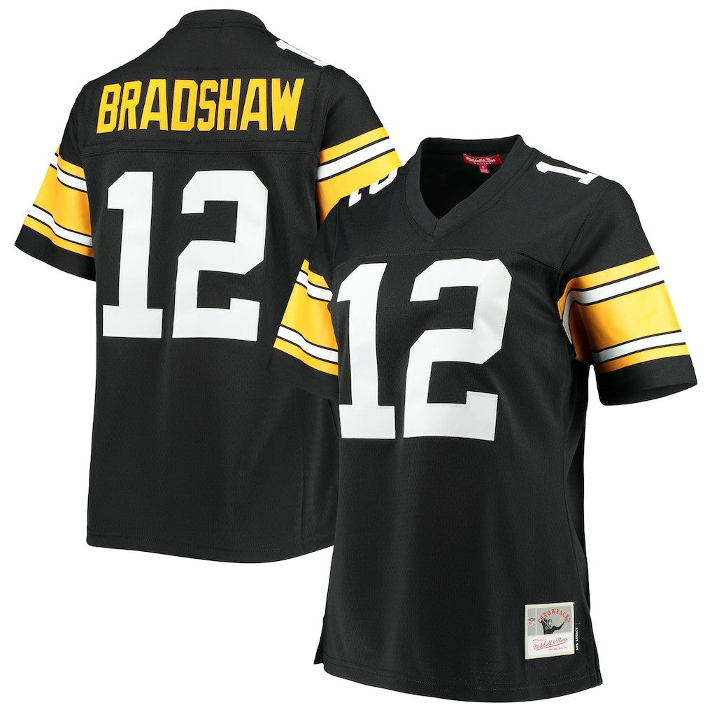 Terry Bradshaw Pittsburgh Steelers Women's Legacy Replica Player Jersey - Black outlet