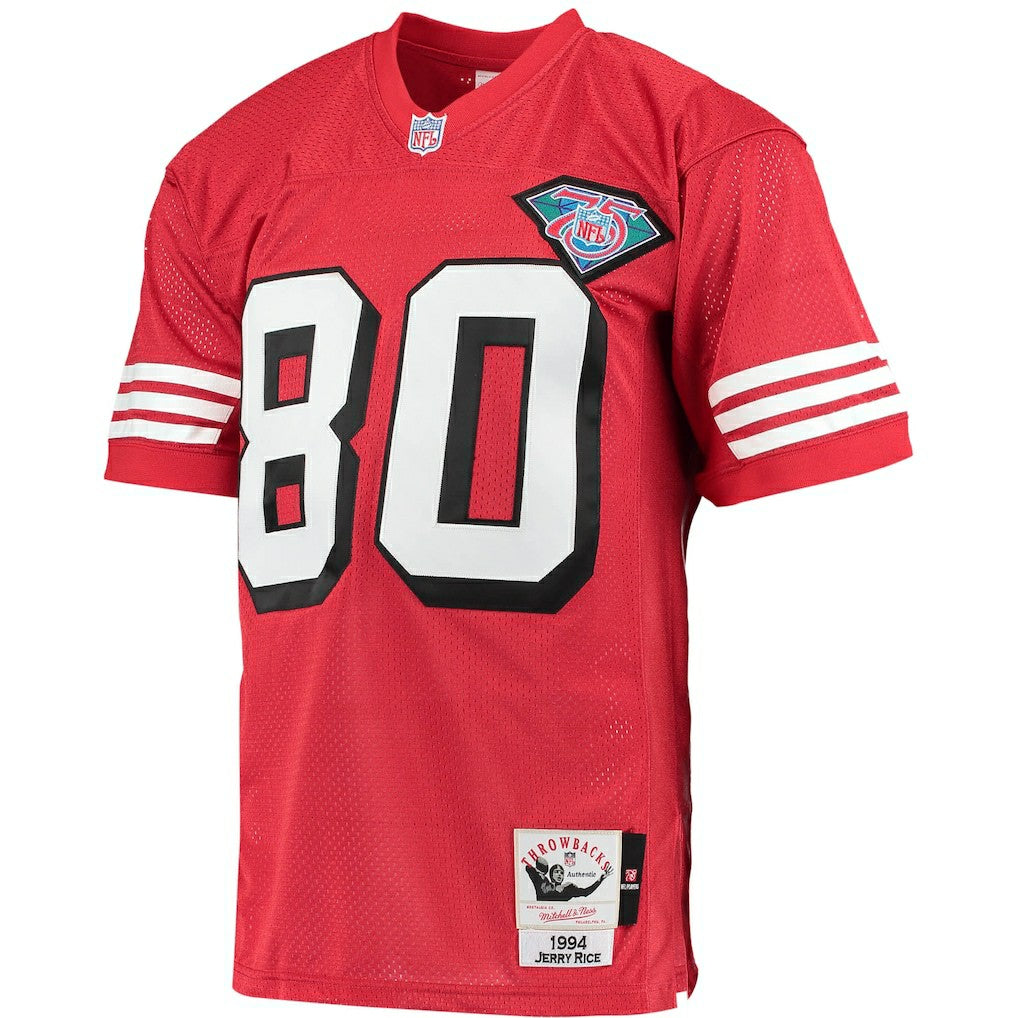Jerry Rice San Francisco 49ers 1994 Authentic Throwback Retired Player Jersey - Scarlet outlet