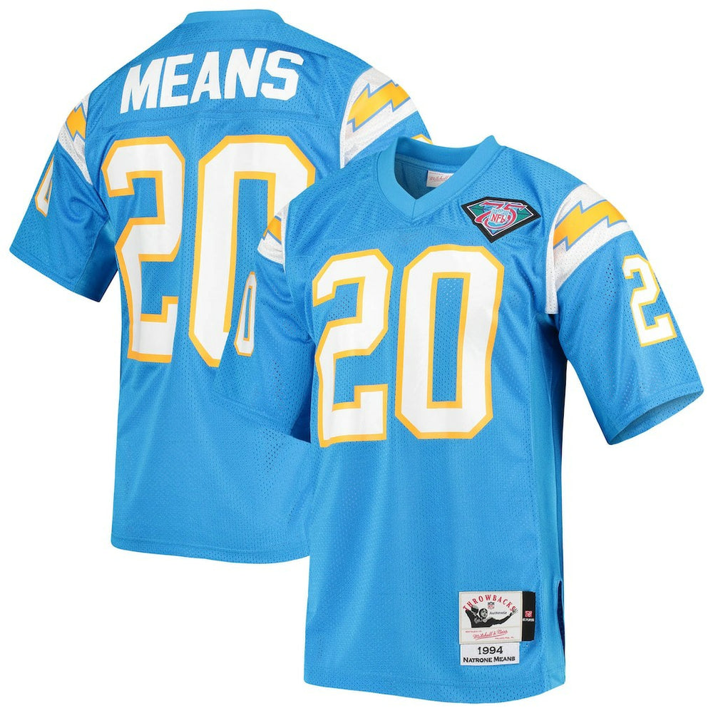Natrone Means Los Angeles Chargers 1994 Authentic Throwback Retired Player Jersey - Powder Blue for sale