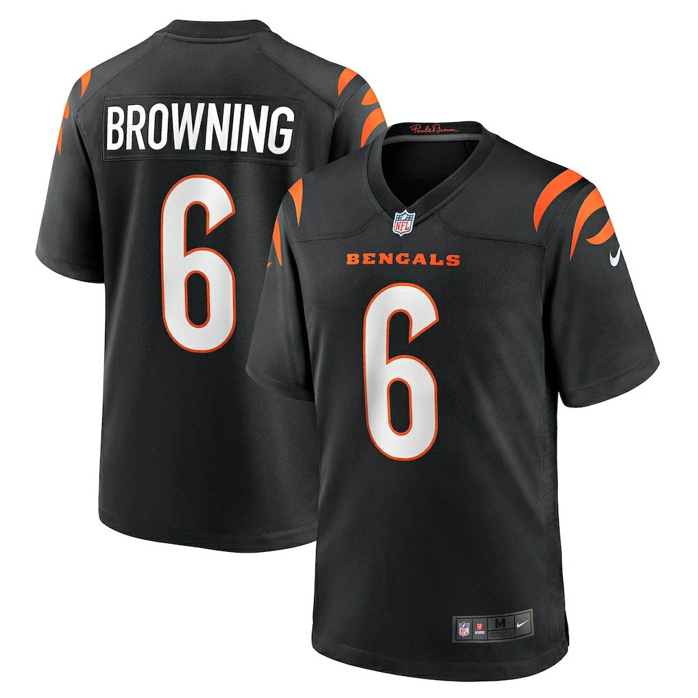 Jake Browning Cincinnati Bengals Game Jersey - Black