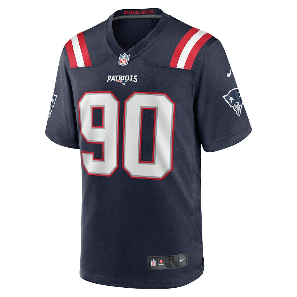 Christian Barmore New England Patriots Player Game Jersey - Navy