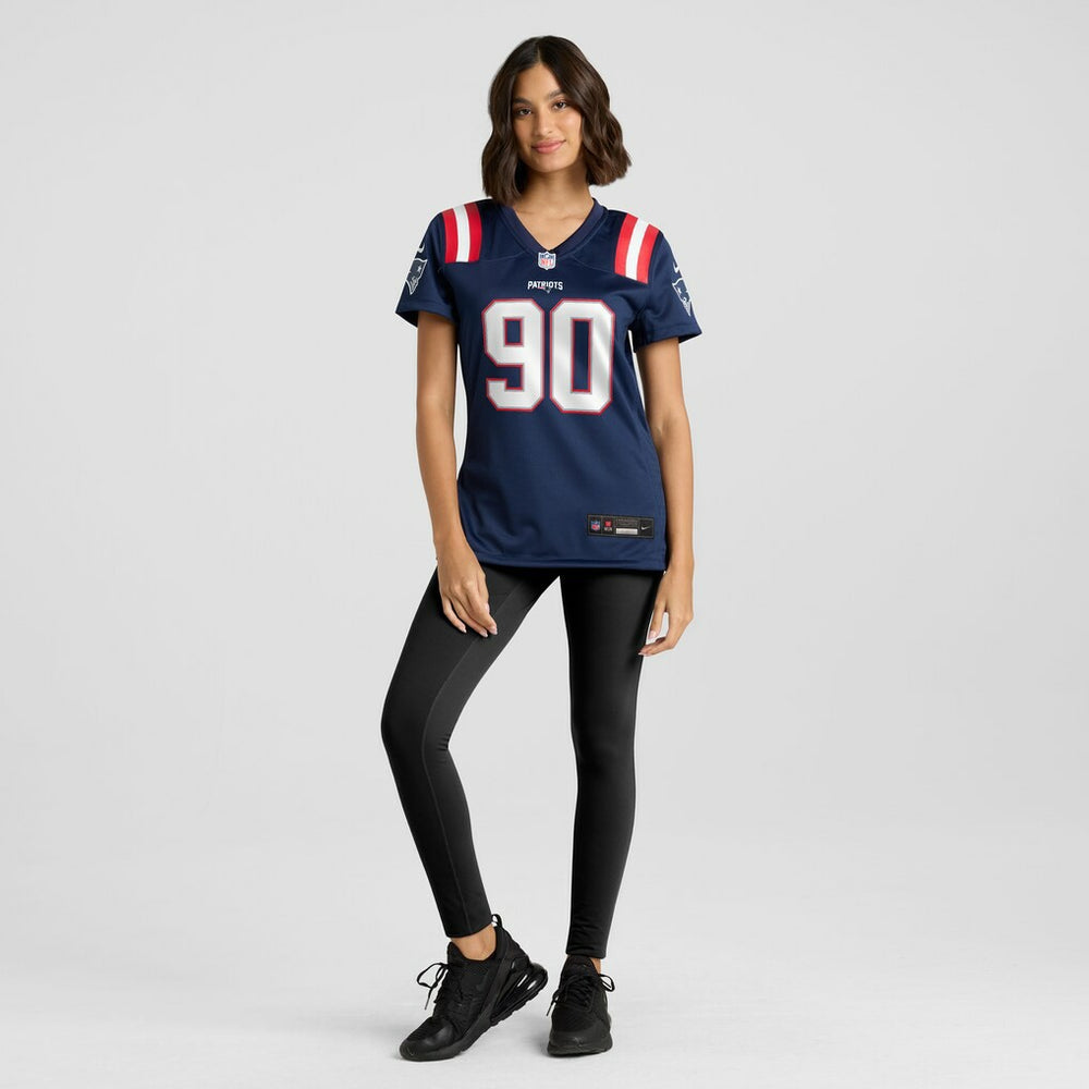 Christian Barmore New England Patriots Women's Game Jersey - Navy
