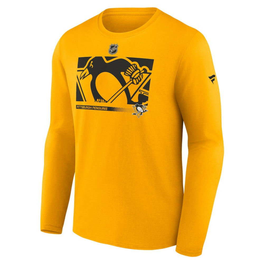 Pittsburgh Penguins Fanatics Authentic Pro Core Collection Secondary Long Sleeve T-Shirt Gold