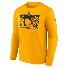 Pittsburgh Penguins Fanatics Authentic Pro Core Collection Secondary Long Sleeve T-Shirt Gold