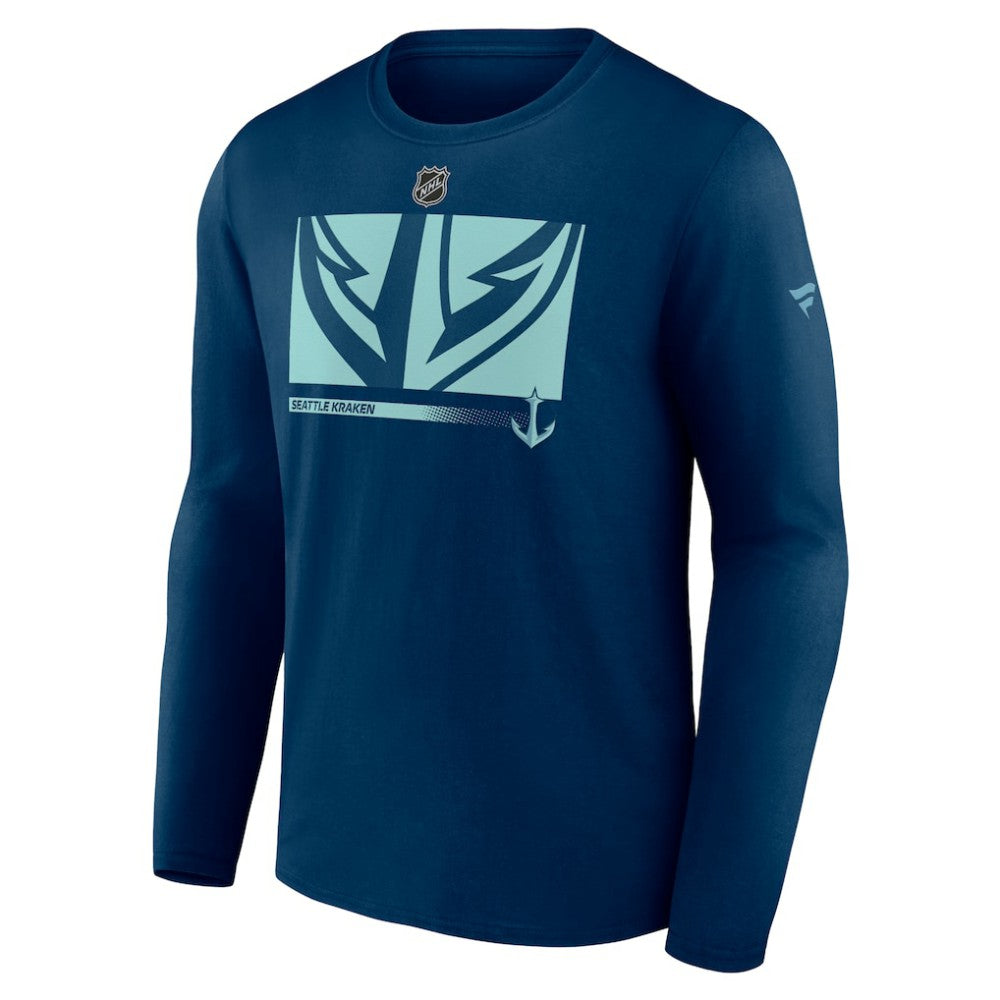Seattle Kraken Fanatics Authentic Pro Core Collection Secondary Long Sleeve T-Shirt Deep Sea Blue