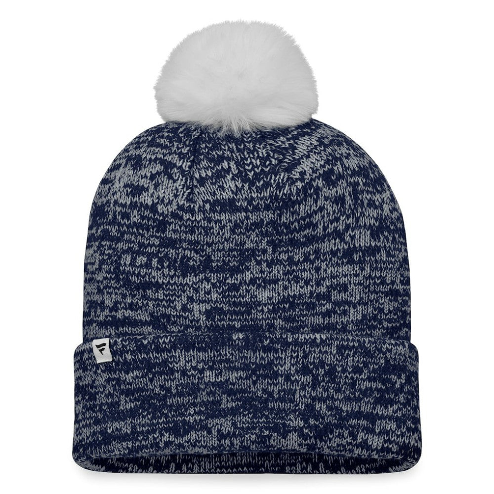 Boston Red Sox Women's Iconic Cuffed Knit Hat with Pom Navy/White