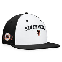 San Francisco Giants Iconic Color Blocked Fitted Hat White/Black
