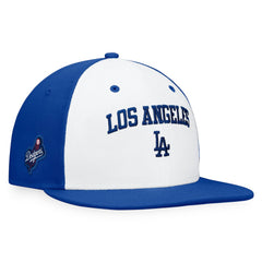 Los Angeles Dodgers Iconic Color Blocked Fitted Hat White/Royal