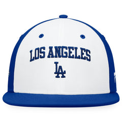Los Angeles Dodgers Iconic Color Blocked Fitted Hat White/Royal