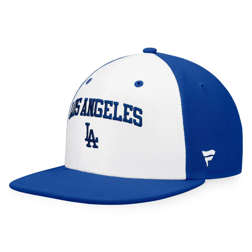 Los Angeles Dodgers Iconic Color Blocked Fitted Hat White/Royal