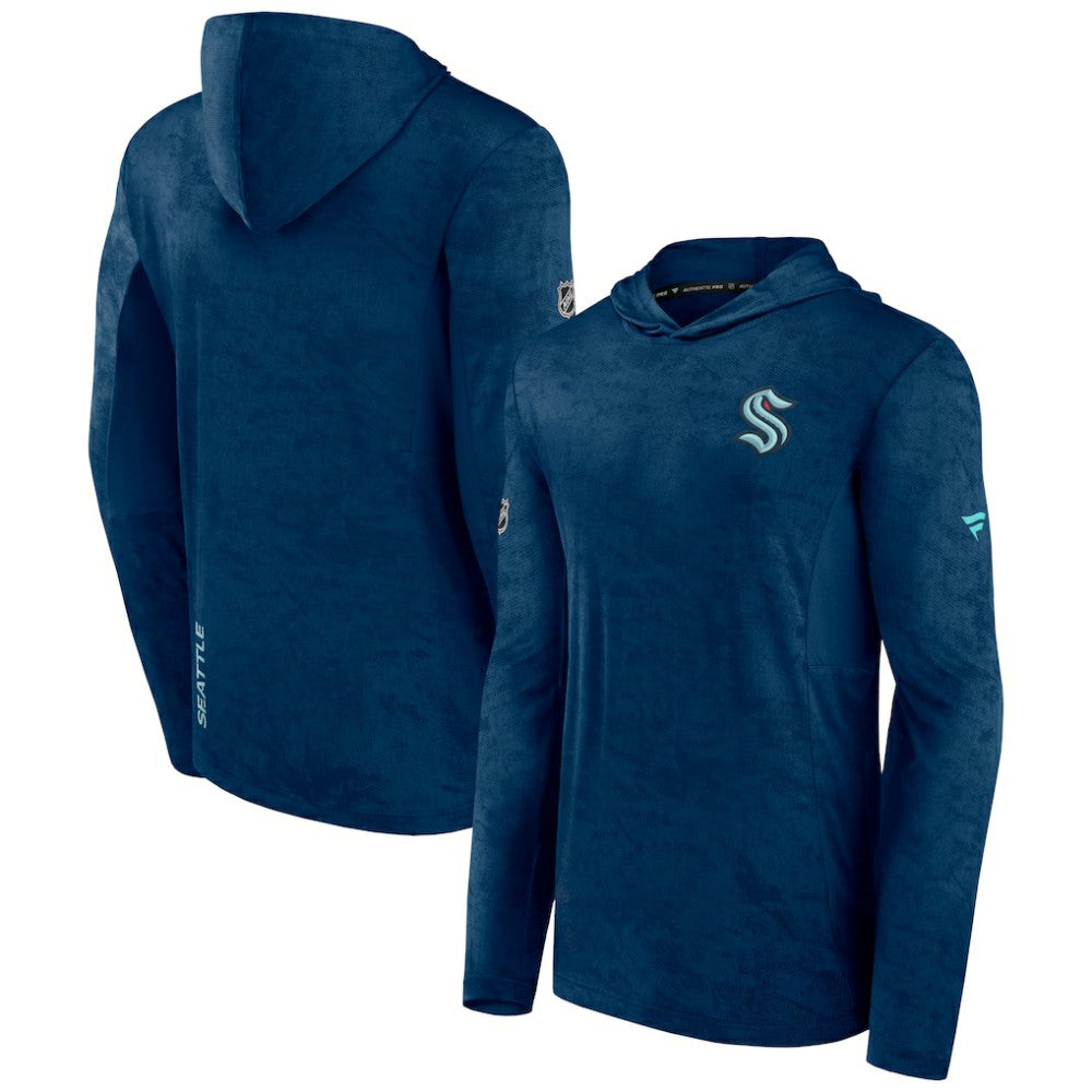 Seattle Kraken Fanatics Authentic Pro Rink Camo Pullover Hoodie Deep Sea Blue