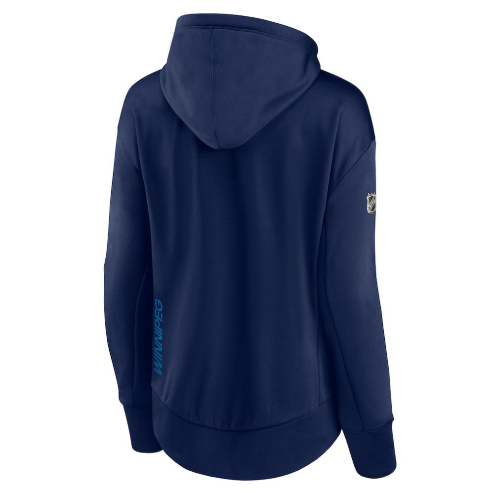 Winnipeg Jets Fanatics Women's Authentic Pro Rink Full-Zip Hoodie Navy