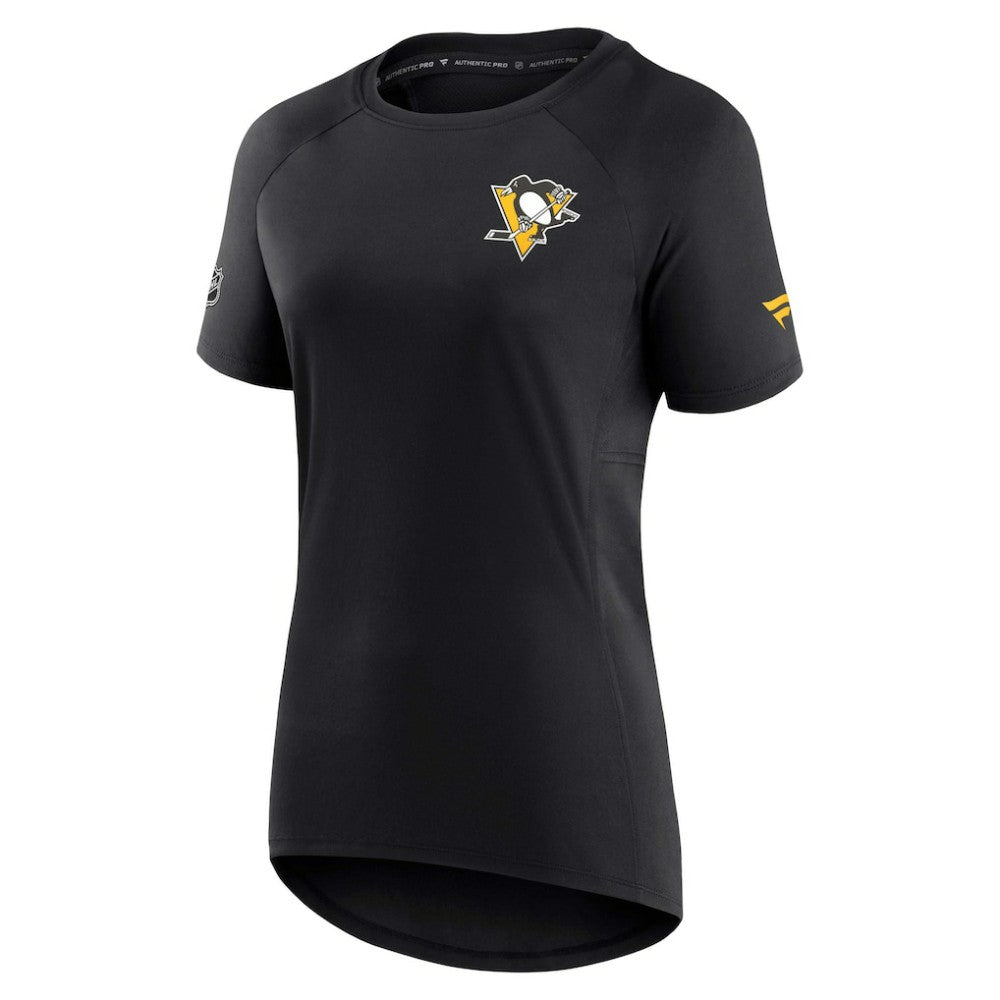 Pittsburgh Penguins Fanatics Women's Authentic Pro Rink Raglan Tech T-Shirt Black