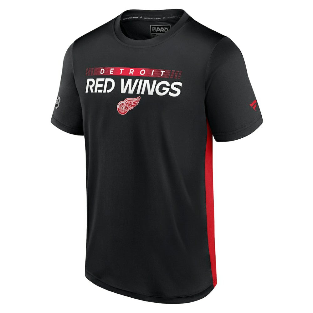 Detroit Red Wings Fanatics Authentic Pro Rink Tech T-Shirt Black/Red