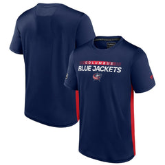 Columbus Blue Jackets Fanatics Authentic Pro Rink Tech T-Shirt Navy/Red