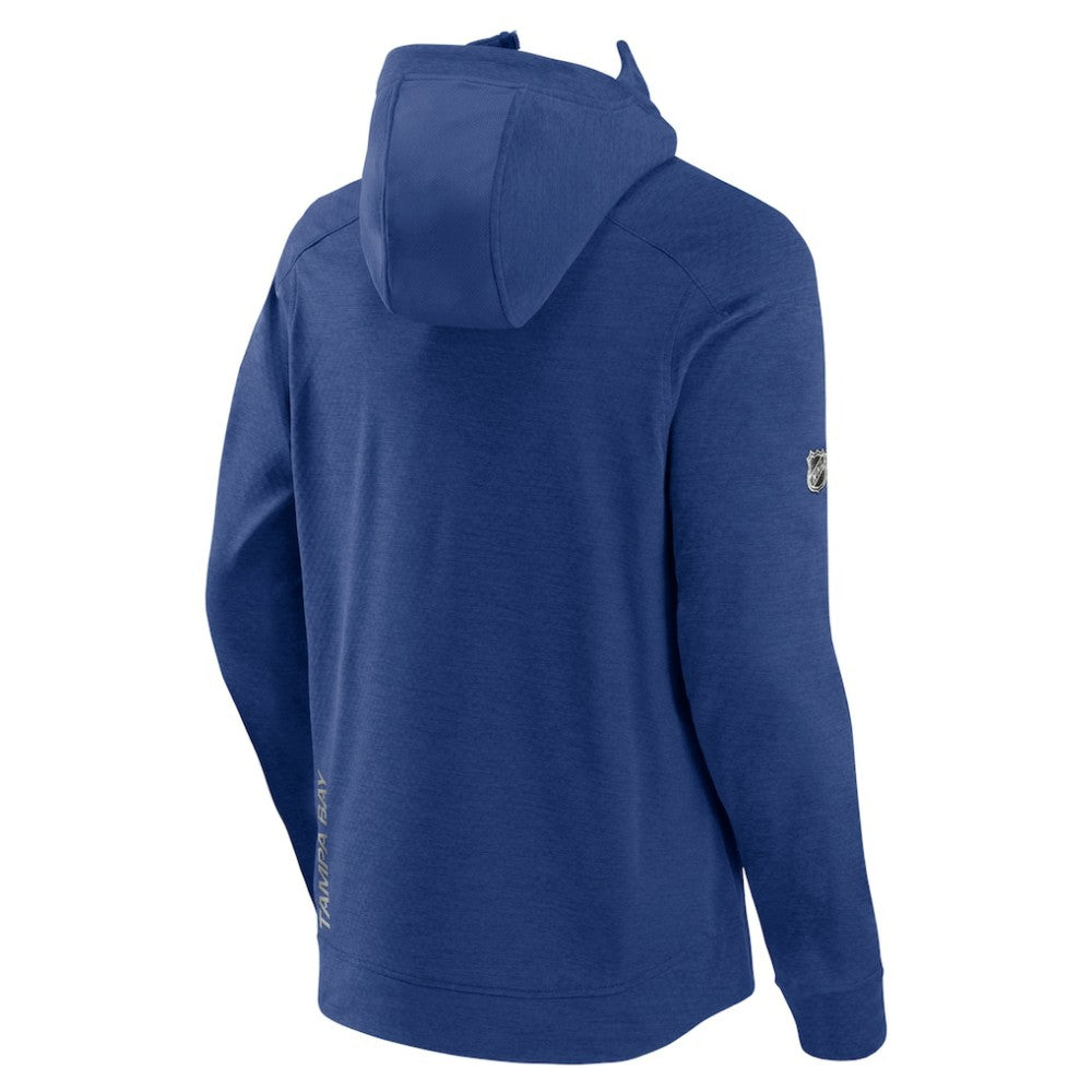 Tampa Bay Lightning Fanatics Authentic Pro Road Tech Lightweight Full-Zip Hoodie Jacket Blue