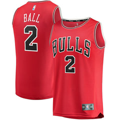 Lonzo Ball Chicago Bulls Fast Break Road Replica Jersey sale - Icon Editi- Red