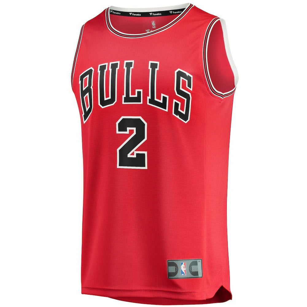 Lonzo Ball Chicago Bulls Fast Break Road Replica Jersey sale - Icon Editi- Red