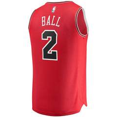 Lonzo Ball Chicago Bulls Fast Break Road Replica Jersey sale - Icon Editi- Red