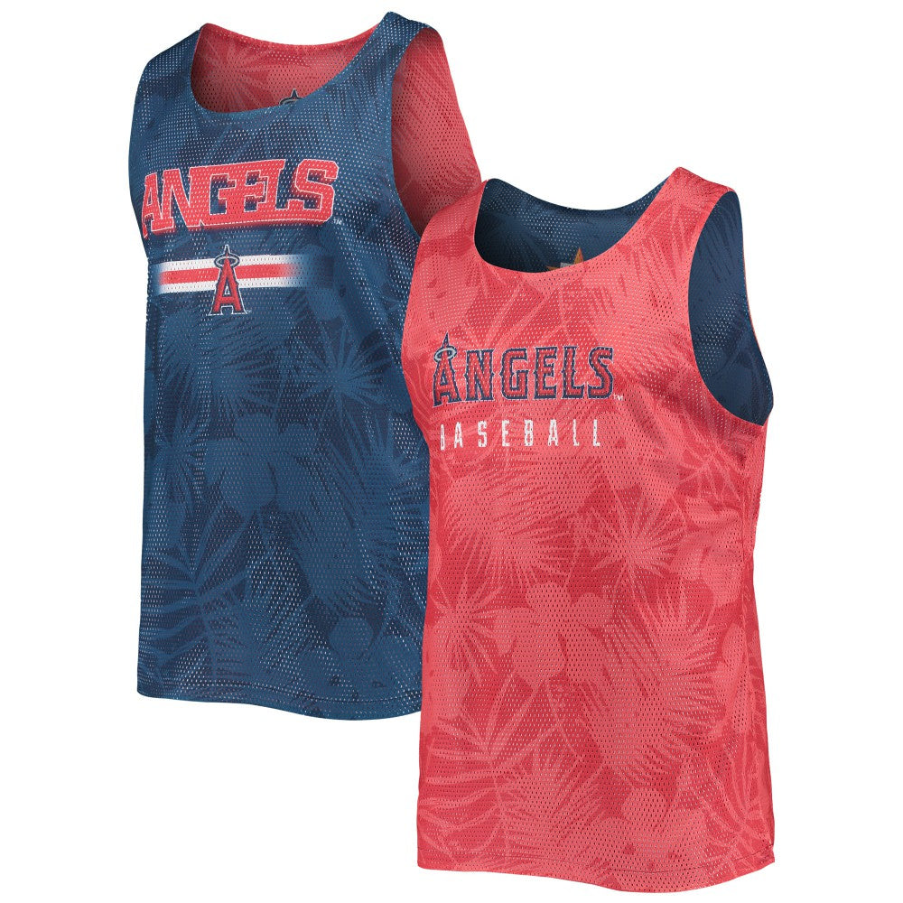 Los Angeles Angels FOCO Floral Reversible Mesh Tank Top Red/Navy