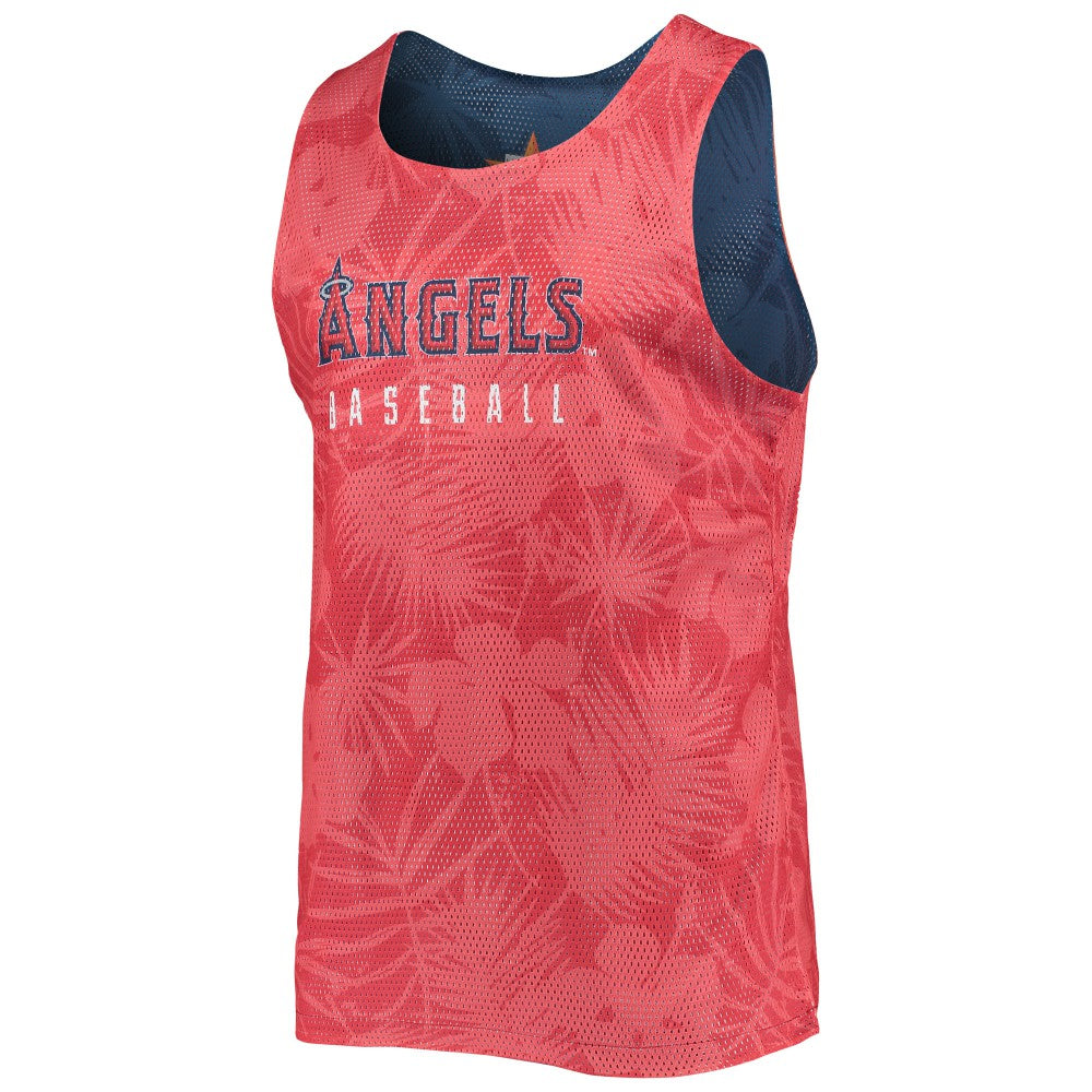Los Angeles Angels FOCO Floral Reversible Mesh Tank Top Red/Navy