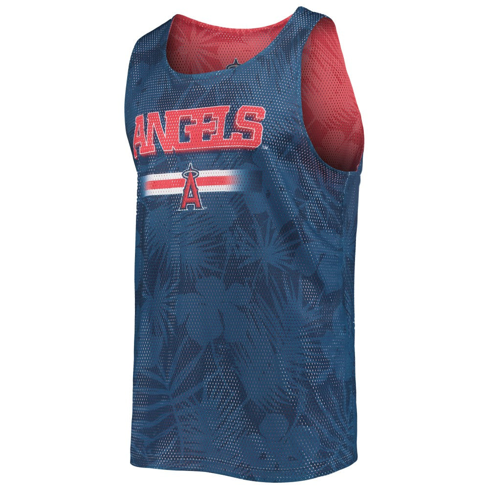 Los Angeles Angels FOCO Floral Reversible Mesh Tank Top Red/Navy