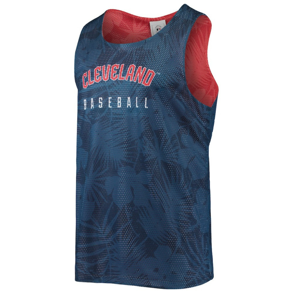 Cleveland Guardians FOCO Floral Reversible Mesh Tank Top Navy