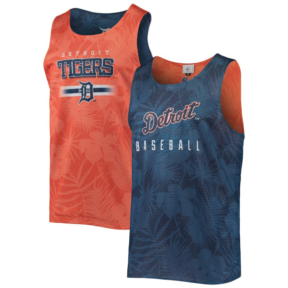 Detroit Tigers FOCO Floral Reversible Mesh Tank Top Navy