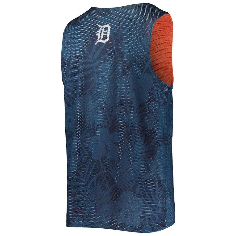 Detroit Tigers FOCO Floral Reversible Mesh Tank Top Navy