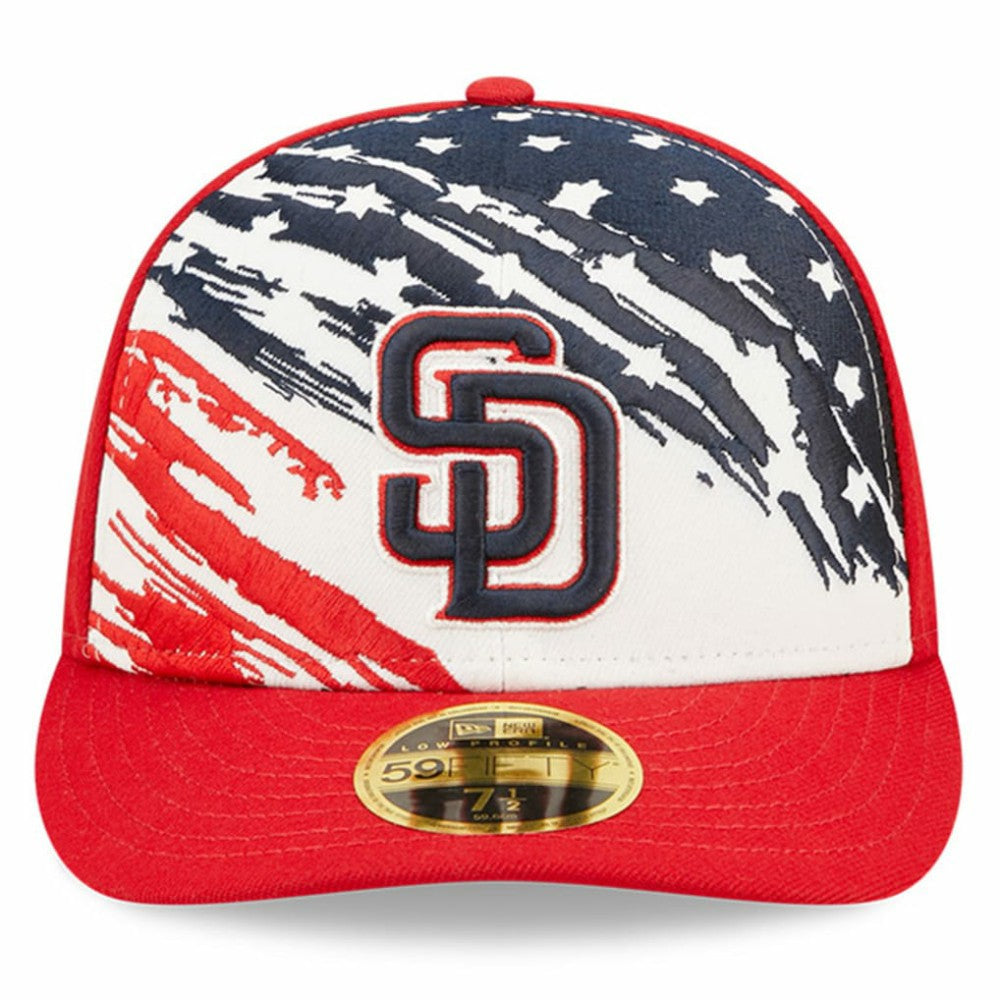 San Diego Padres 2022 4th of July Low Profile 59FIFTY Fitted Hat Red | New Era