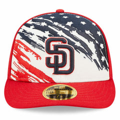 San Diego Padres 2022 4th of July Low Profile 59FIFTY Fitted Hat Red | New Era