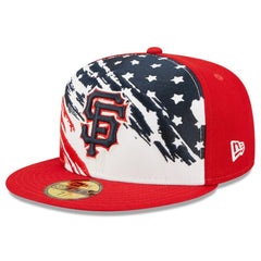 San Francisco Giants 2022 4th of July On-Field 59FIFTY Fitted Hat Red | New Era