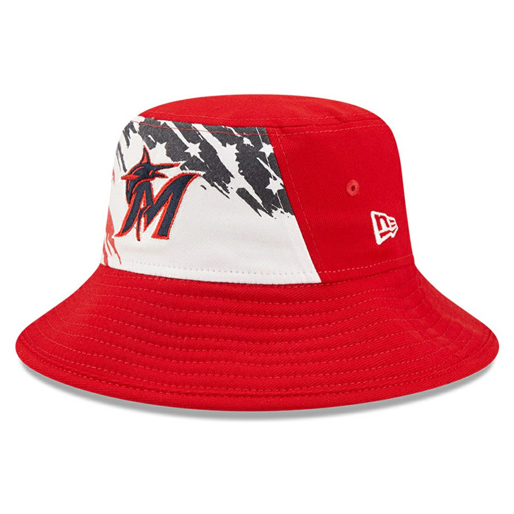 Miami Marlins 2022 4th of July Bucket Hat Red | New Era