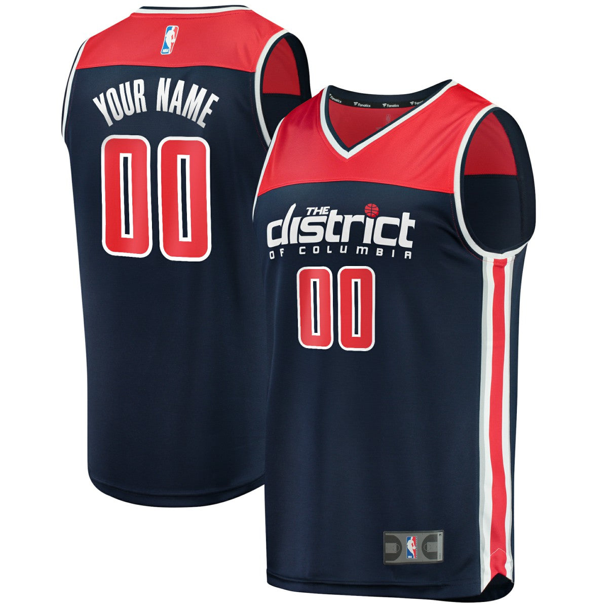 Washington Wizards Fast Break Replica Custom Jersey Navy - Statement Edition