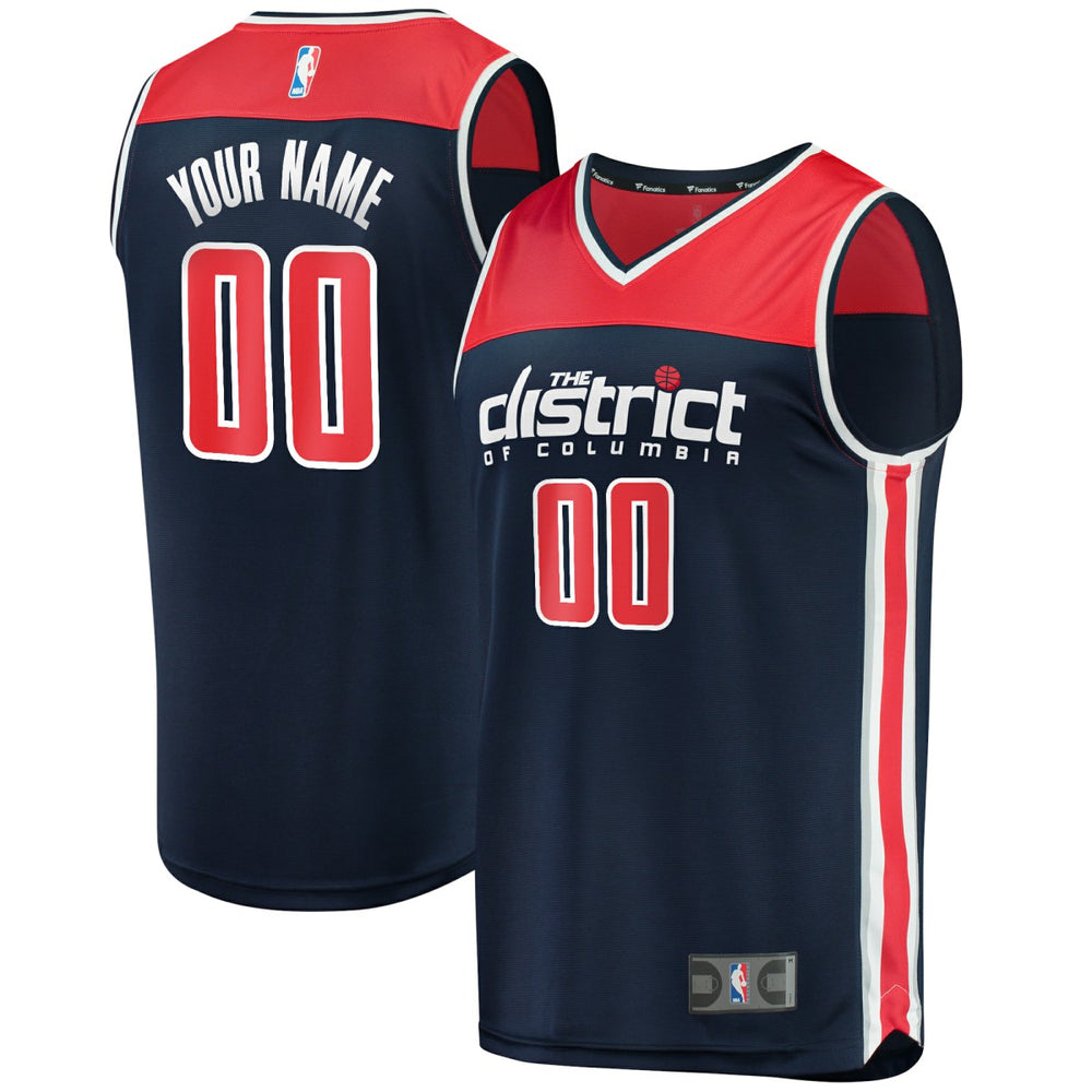 Washington Wizards Fast Break Replica Custom Jersey Navy - Statement Edition
