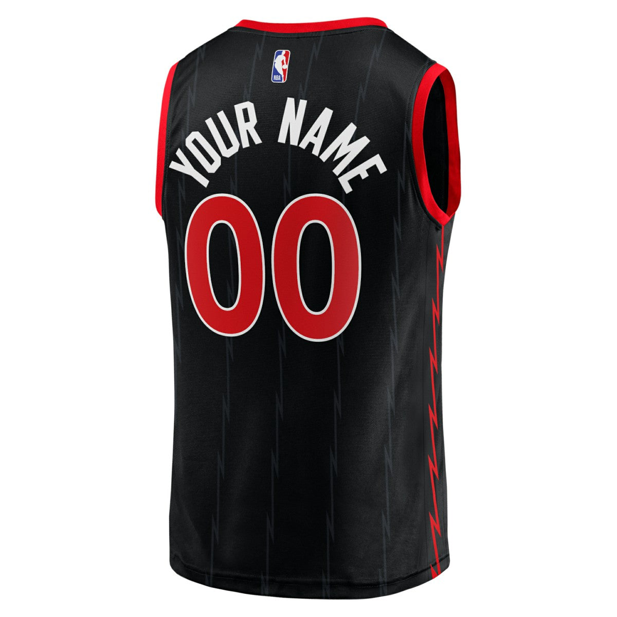 Toronto Raptors Fast Break Replica Custom Jersey Black - Statement Edition
