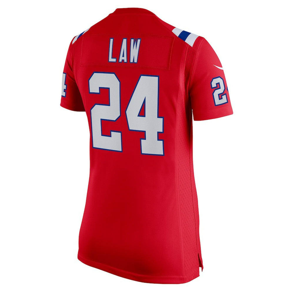 Ty Law New England Patriots Women's Retired Game Jersey - Red