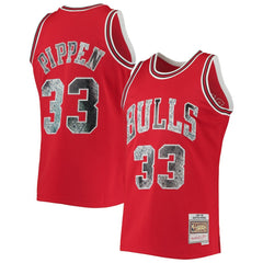 Scottie Pippen Chicago Bulls 1997/98 Hardwood Classics NBA 75th Anniversary Diamond Swingman Jersey sale - Red