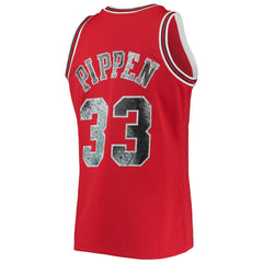 Scottie Pippen Chicago Bulls 1997/98 Hardwood Classics NBA 75th Anniversary Diamond Swingman Jersey sale - Red