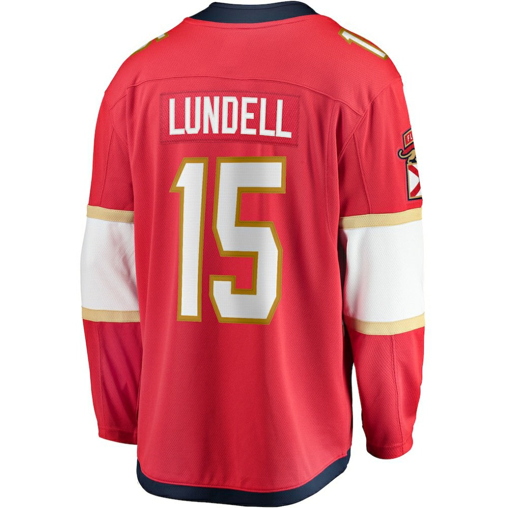 Anton Lundell Florida Panthers Fanatics Home Breakaway Player Jersey Red