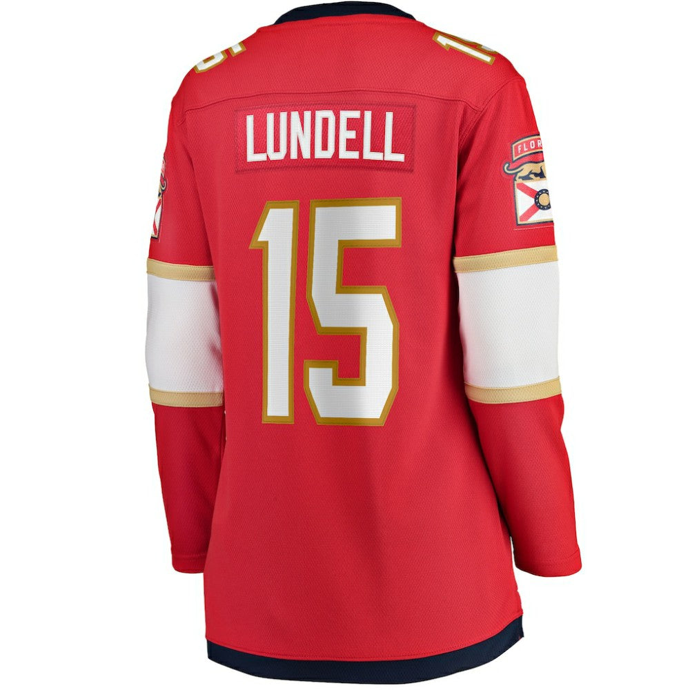 Anton Lundell Florida Panthers Fanatics Women's Home Breakaway Player Jersey Red
