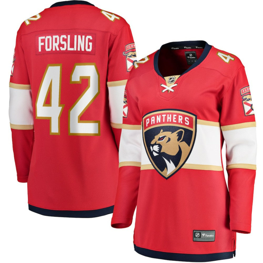 Gustav Forsling Florida Panthers Fanatics Women's Home Breakaway Player Jersey Red