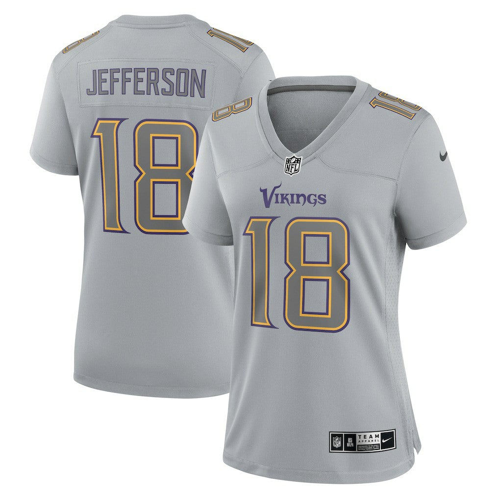 Justin Jefferson Minnesota Vikings Women's Atmosphere Fashion Game Jersey - Gray