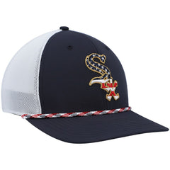 Chicago White Sox Flag Fill Trucker Snapback Hat Navy/White | 47 brand