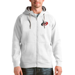 Carolina Hurricanes Antigua Logo Victory Full-Zip Hoodie White