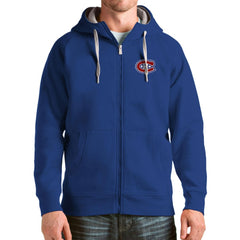 Montreal Canadiens Antigua Logo Victory Full-Zip Hoodie Blue