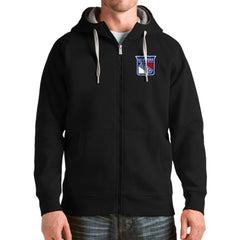 New York Rangers Antigua Logo Victory Full-Zip Hoodie Black