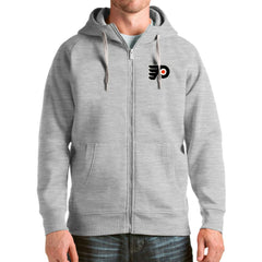 Philadelphia Flyers Antigua Logo Victory Full-Zip Hoodie Heathered Gray