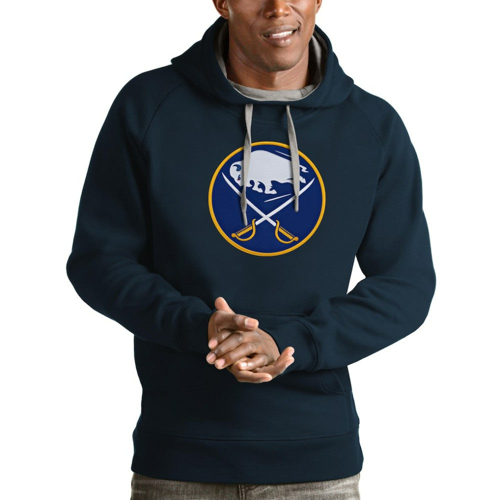 Buffalo Sabres Antigua Logo Victory Pullover Hoodie Navy