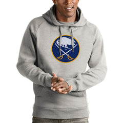 Buffalo Sabres Antigua Logo Victory Pullover Hoodie Heathered Gray